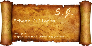 Scheer Julianna névjegykártya